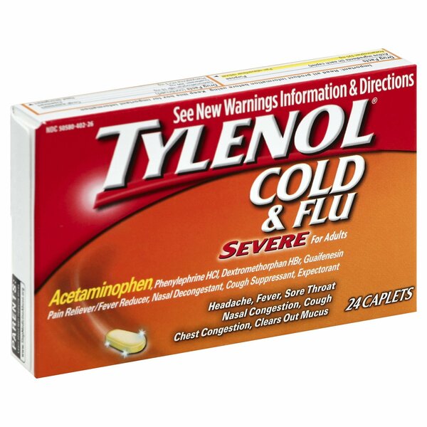 Tylenol Cold & Flu Sever DMX, 24PK 421650
